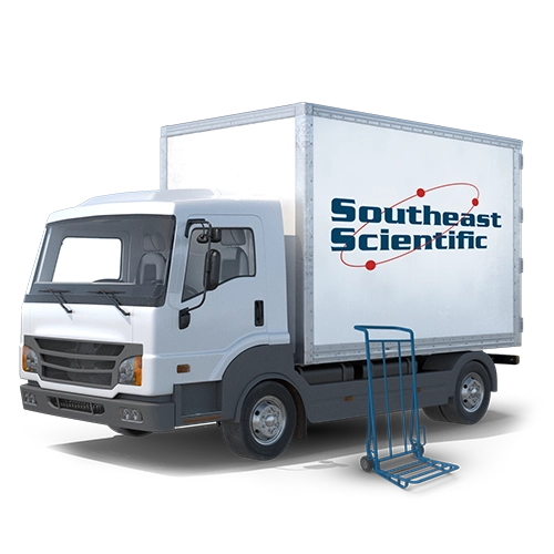 Van with Southeast Scientific logo on the side.