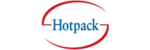 red and blue logo that say "hotpack"